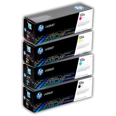 KIT TONER HP 131A NEGRO CYAN MAGENTA AMARILLO PACK
