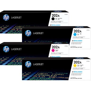 KIT TONER HP NEGRO 202A CYAN MAGENTA AMARILLO PACK