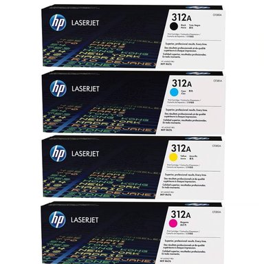 KIT TONER HP 312A NEGRO CYAN MAGENTA AMARILLO PACK
