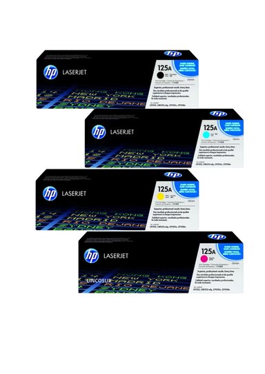 KIT TONER HP NEGRO 125A CYAN MAGENTA AMARILLO PACK