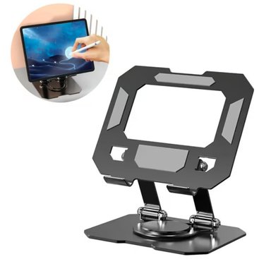 SOPORTE PARA TABLET PLEGABLE GIRATORIO DE 360 PORTATIL BASE ALUMINIO - 2