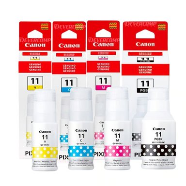 TINTAS CANON GI-11 PACK 4 NEGRO CIAN AMARILLO MAGENTA