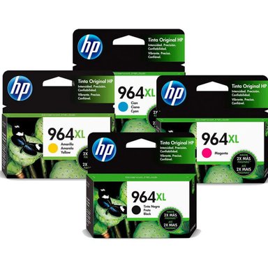 HP 964XL SET 4 CARTUCHOS DE TINTA NEGRO MAGENTA CYAN YELLOW