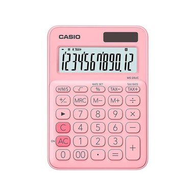 CALCULADORA CASIO MS-20UC-PK ROSA - 1
