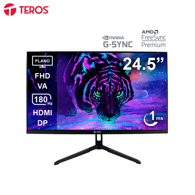 MONITOR PLANO GAMING TEROS TE-2475G 24.5' FHD VA 180HZ 1MS HDMI DP AUDIO OUT - 1