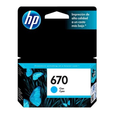 CARTUCHO DE TINTA HP 670 CYAN (CZ114AL) - 1