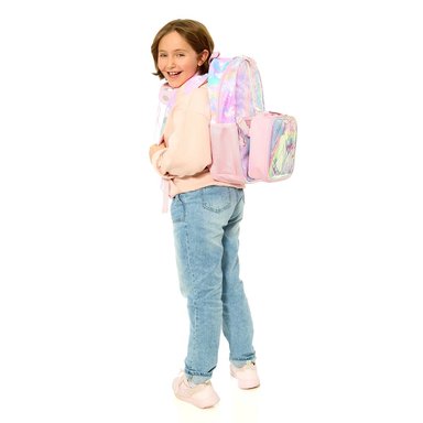 MOCHILA MULTICOLOR ESCOLAR LONCHERA Y AURICULARES UNICORNIO SET 3 PIEZAS SCHOOLYARD VIBES OFICIO - 5