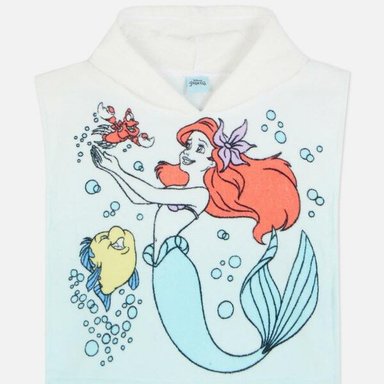 TOALLA ALGODÓN DISNEY BLANCO SIRENITA SALIDA BAÑO BEBE NIÑA PRIMARK