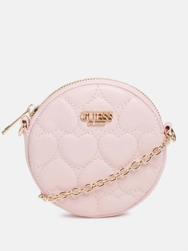 CROSSBODY ACOLCHONADO GUESS CORAZÓN - ROSA PASTEL - 1
