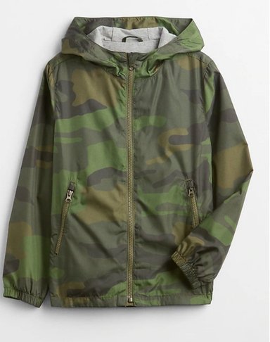 CASACA CORTAVIENTO INFANTIL GAP MILITAR