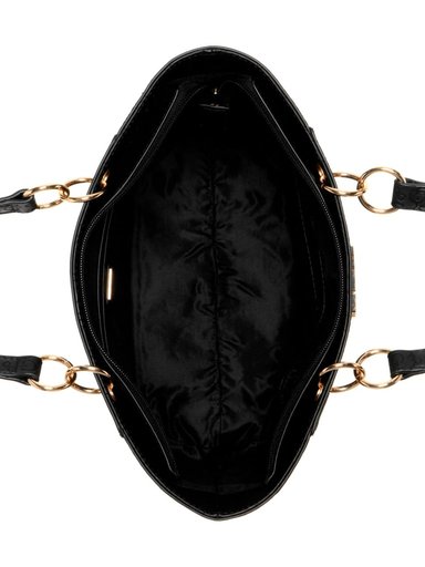 CARTERA GUESS TOTE CON BOLSILLO EXTERNO ADICIONAL MONEDERO NEGRO LOGO - 4