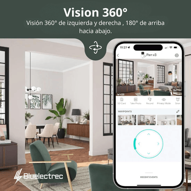 CÁMARA DE SEGURIDAD 360° VISIÓN DE NOCHE A COLOR WI-FI - WYZE CAM PAN V3 - 4