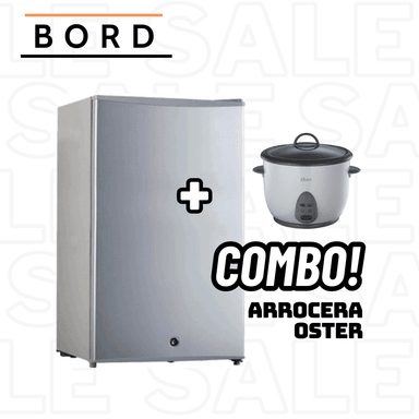 FRIGOBAR BORD MI120S-M 93L SILVER + OLLA ARROCERA OSTER