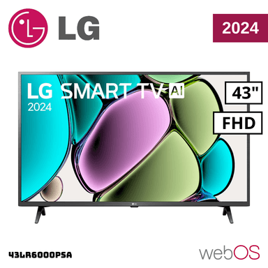 TELEVISOR LG 43 SMART TV THINQ AI WEBOS HUB FHD LED 2024 - 43LR6000PSA + CONTROL MAGIC 2024 - 2