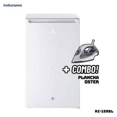 FRIGOBAR INDURAMA 122 L BLANCO - RI-159BL + PLANCHA OSTER