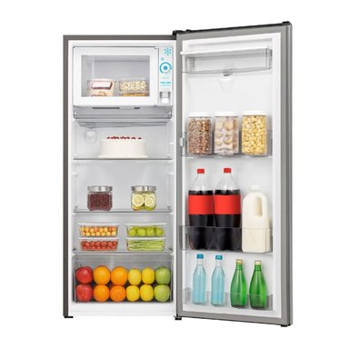 REFRIGERADORA INDURAMA 177 L CON DISP DE AGUA PLATEADO RI-289D + LICUADORA OSTER BLANCA - 4