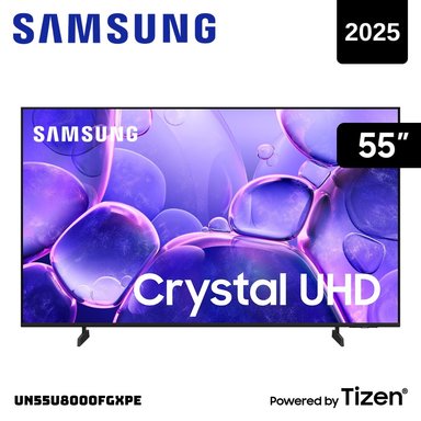 TELEVISOR SAMSUNG 55 SMART TV TIZEN OS 4K CRYSTAL UHD LED 2025 UN55U8000FGXPE