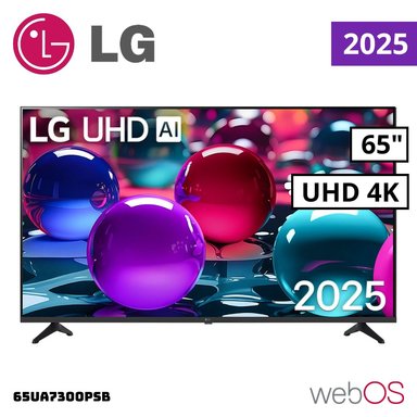TELEVISOR LG 65 SMART TV THINQ AI WEBOS HUB 4K UHD LED 2025 65UA7300PSB