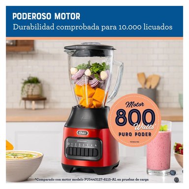 LICUADORA OSTER 6 VELOCIDADES 800W ROJA - BLSTPEG-CPB - 3