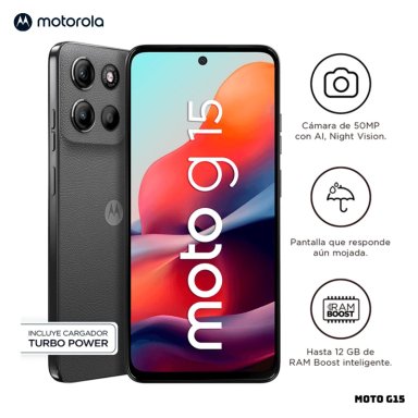 CELULAR MOTOROLA MOTO G15 4GB RAM 256GB ROM - GRIS