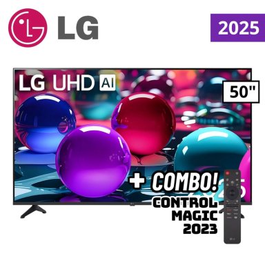 TELEVISOR LG 50 SMART TV THINQ AI WEBOS HUB 4K UHD LED 2025 - 50UA7300PSB + MAGIC REMOTE