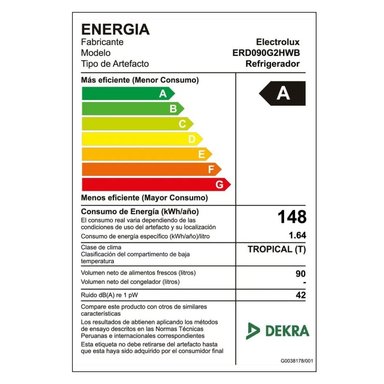 FRIGOBAR ELECTROLUX 90 L NEGRO - ERD090G2HWB - 6