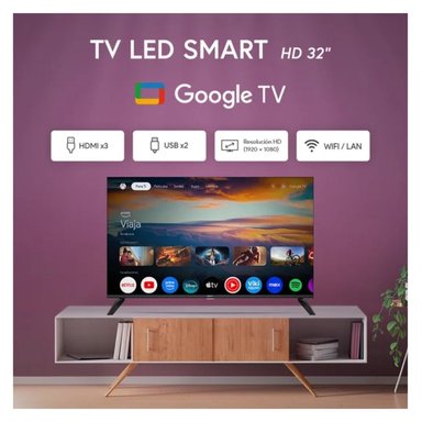 TELEVISOR MIRAY 32 SMART TV GOOGLE TV HD LED - MS32-E2000GBT - 4
