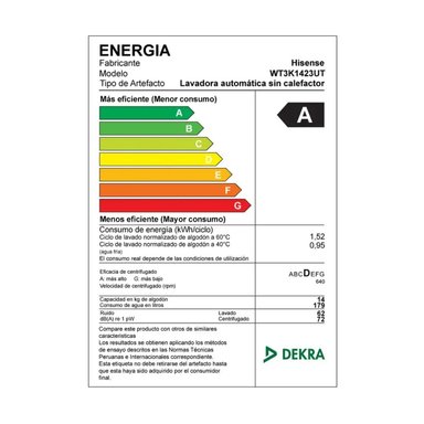LAVADORA HISENSE TAPA TRANSPARENTE 14 KG CARGA SUPERIOR GRIS - WT3K1423UT - 8