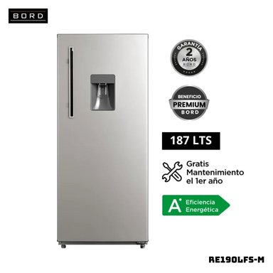 REFRIGERADORA BORD 187 L CON DISP DE AGUA PLATEADO - RE190LFS-M - 1