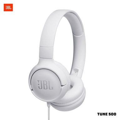 AUDIFONOS ALAMBRICOS JBL TUNE 500 PURE BASS - BLANCO - 1