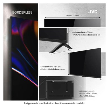 TELEVISOR JVC 32 QLED SMART TV GOOGLE TV HD - LT-32KM1584 - 3
