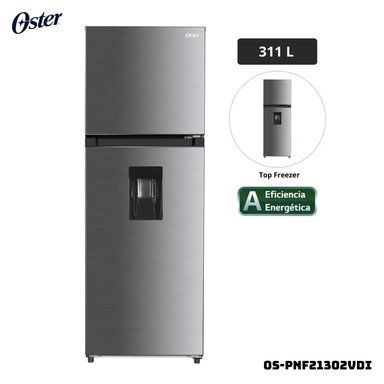 REFRIGERADORA OSTER 331 L CON DISP DE AGUA GRIS INOX - OS-PNF21302VDI - 1