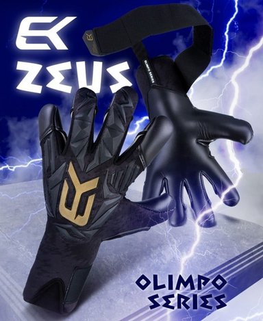 GUANTES ELITEKEEPERS NEGRO ARQUERO GAMA PROFESIONAL ZEUS