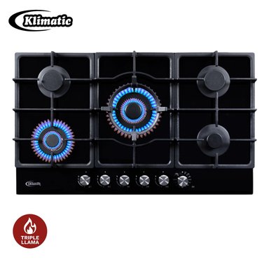 COCINA EMPOTRABLE A GAS KLIMATIC AOSTA 90 5HORNILLAS