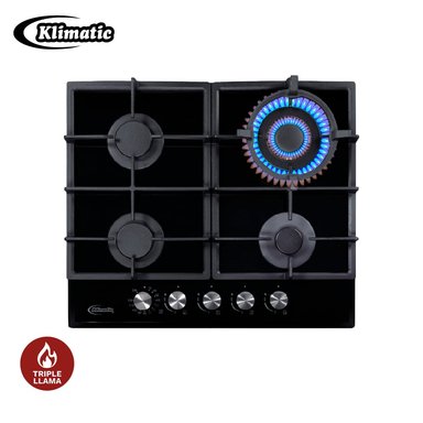 COCINA EMPOTRABLE A GAS KLIMATIC AOSTA 60 4HORNILLAS