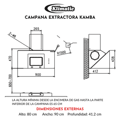 CAMPANA DECORATIVA KLIMATIC KAMBA 90 - 5