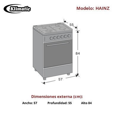 COCINA A GAS 4 HORNILLAS HAINZ - 3