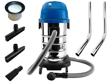 ASPIRADORA INDUSTRIAL DE POLVO Y AGUA CARWASH SOLAQUEO DONGCHENG DVC30 1200W 30 LITROS