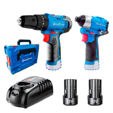 COMBO DONGCHENG INALAMBRICO DCKIT25EK TALADRO PERCUTOR + ATORNILLADOR IMPACTO 12V BRUSHLESS