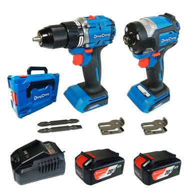 COMBO DONGCHENG DCKIT26EK TALADRO PERCUTOR + ATORNILLADOR IMPACTO 20V BRUSHLESS
