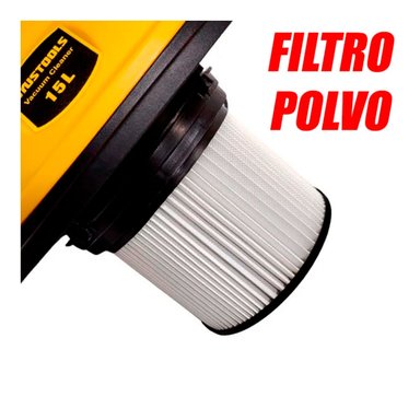 ASPIRADORA UYUSTOOLS SOPLADORA POLVO Y AGUA 15 LITROS 1200W 3 FUNCIONES ASP15LM - 5