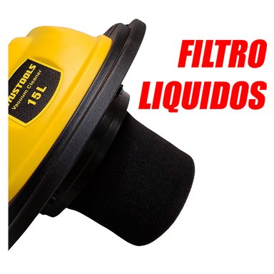 ASPIRADORA UYUSTOOLS SOPLADORA POLVO Y AGUA 15 LITROS 1200W 3 FUNCIONES ASP15LM - 6