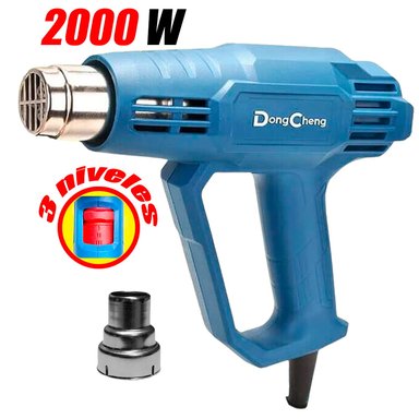 PISTOLA CALOR DONGCHENG DQB05-2000 2000W AIRE CALIENTE 50 / 400 / 600 °C 3 TEMPERATURAS