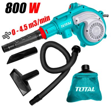 SOPLADORA ASPIRADORA INDUSTRIAL TOTAL TB8036 800W BOLSA RECOLECTORA Y ACCESORIOS - 1