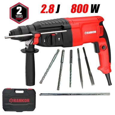 ROTOMARTILLO SDS-PLUS RANKOR RHD80001 800W 26MM 2.8J 3KG