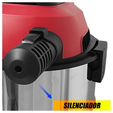 ASPIRADORA SOPLADORA INDUSTRIAL DE POLVO Y AGUA RANKOR RVC150001 1500W 30 LITROS - 5