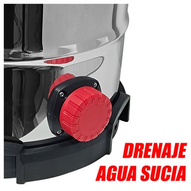 ASPIRADORA SOPLADORA INDUSTRIAL DE POLVO Y AGUA RANKOR RVC150001 1500W 30 LITROS - 7