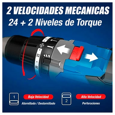 CABEZAL TALADRO ATORNILLADOR PERCUTOR 1/2' DONGCHENG DCJZ03-13Z 20V 120NM SIN BATERIAS - 3