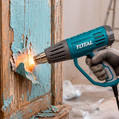 PISTOLA DE CALOR AIRE CALIENTE INDUSTRIAL TOTAL TB20045 50-550°C 2000W TEMPERATURA VARIABLE DOBLA TUBOS - 7