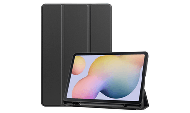 FUNDA PARA TABLET SAMSUNG S7 FE OEM CASE SMART NEGRO + PORTAPENCIL - 4